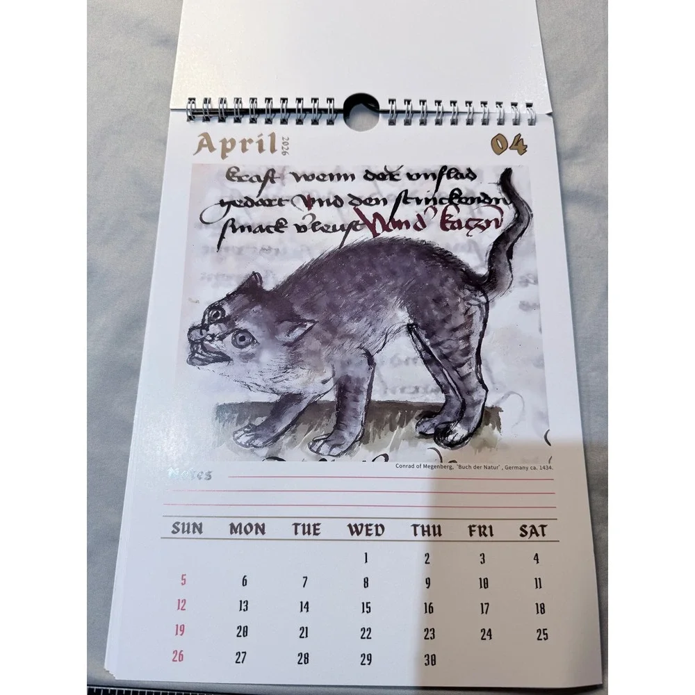 Weird Cats‎ in Renaissance Paintings 2026 Wall Calendar 12 Month Art History Cat